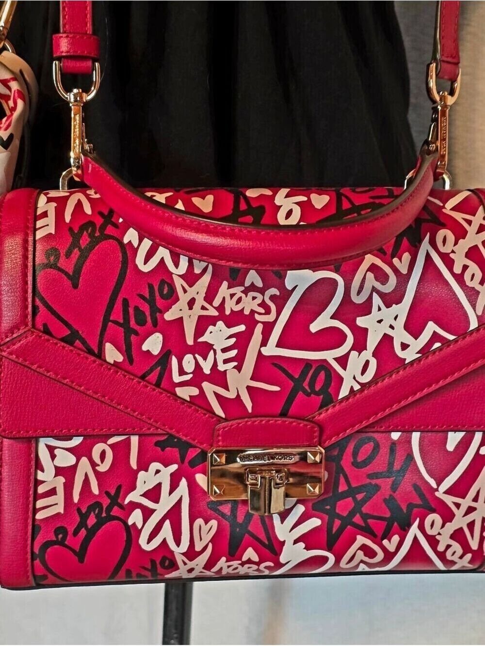 Rare Michael Kors Graffiti Love Heart Bag Bundle — Both With Tags - Picture 2 of 14